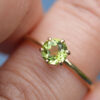 Bague rikiki peridot or jaune Veronica Cyrot bijoux