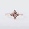 Bague Printemps diamants or rose Paris fleur