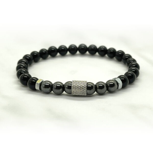 bracelet obsidienne hématite pierres naturelles