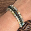 Bracelet prehnite pierres natureles paris agathe mousse vert