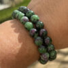 Bracelet Zoisite rubis pierres naturelles paris