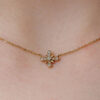 Collier printemps diamants fleur Paris