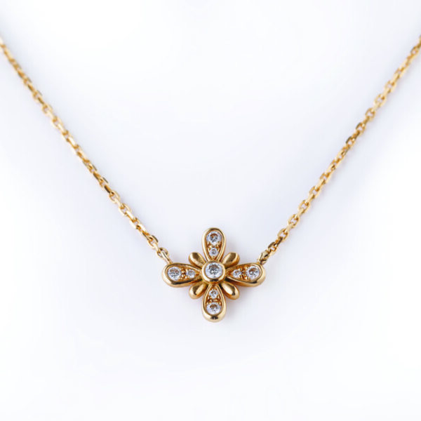 COLLIER PRINTEMPS DIAMANTS FLEUR