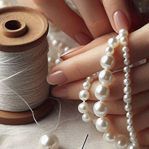 Enfilage de perles fil de soie paris