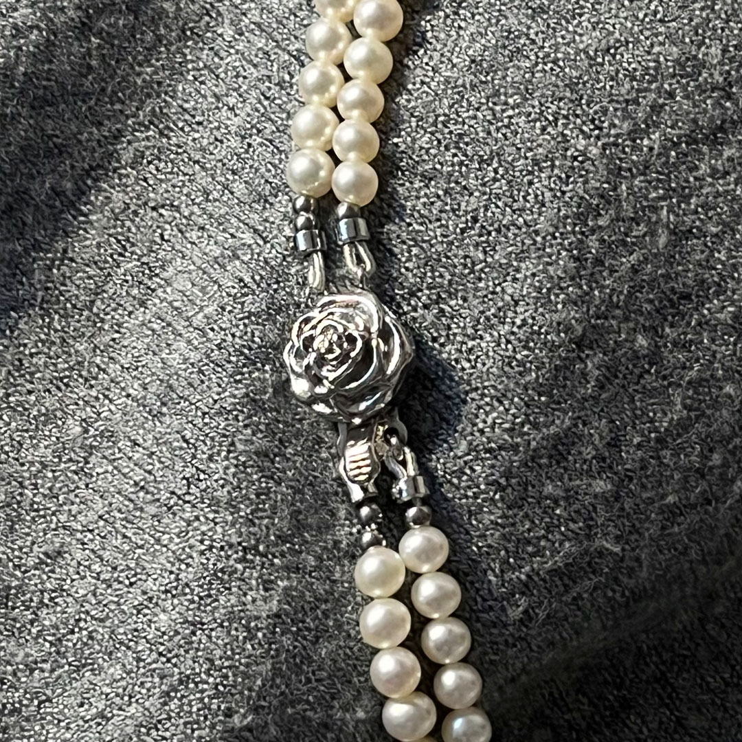 perles collier mariage femme rose Veronica cyrot