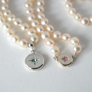 colliers perles enfilage étoile demoisselles mariées argent